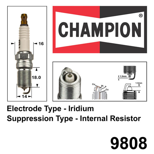 Champion Iridium Spark Plug 9808