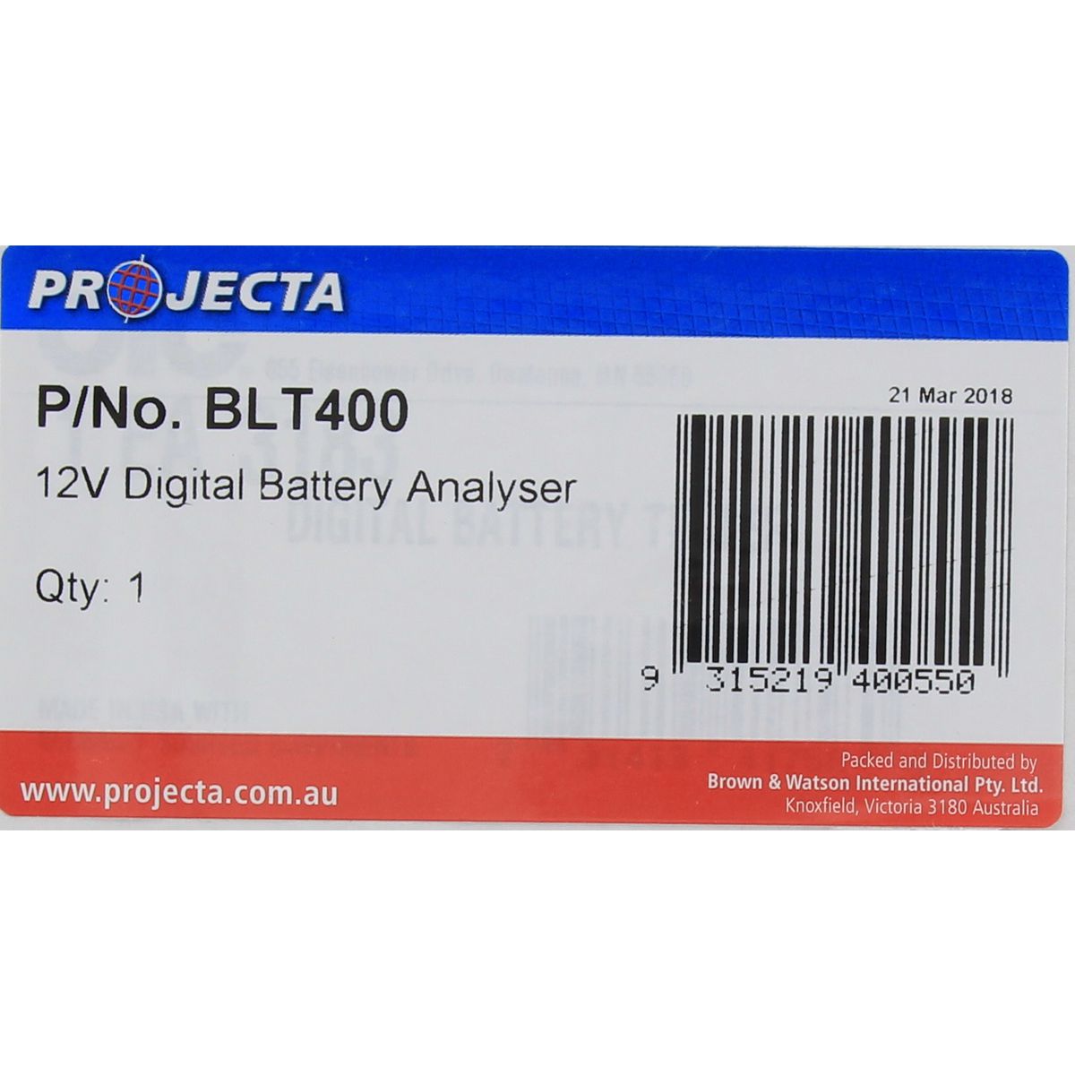 PROJECTA 12V Digital Battery Analyser BLT400