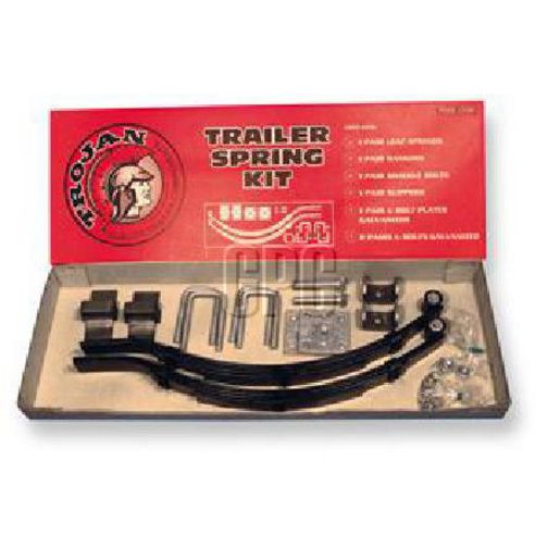 Trojan 50mm Axle 1000Kg Per Pair 16mm Eye Diameter 5 - 45mm X 6mm Short Series Multi-Leaf Spring Kits 662005