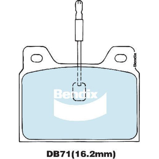 Bendix General CT Brake Pad Set Rear DB71 GCT