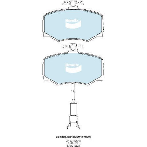 Bendix General CT Brake Pad Set Front DB1225 GCT