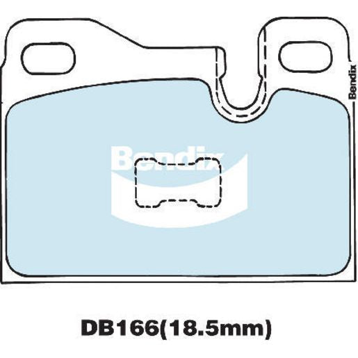 Bendix General CT Brake Pad Set Rear DB166 GCT