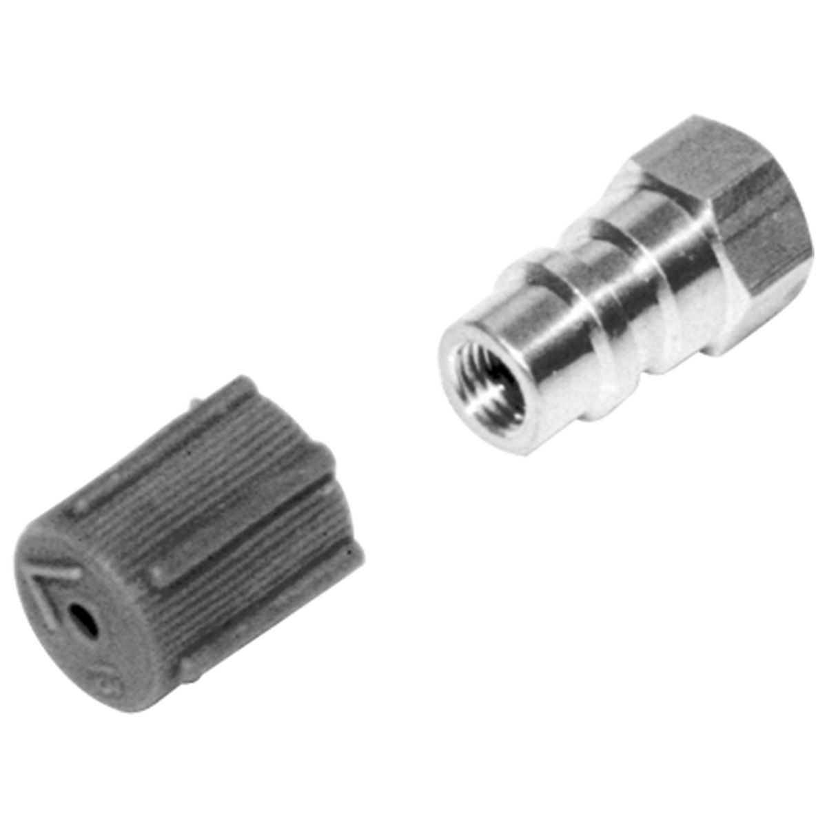 OEX Fitting Steel 1/4 Female Flare Service Port Low Straight STX6363