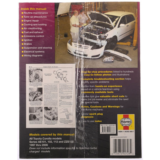 Haynes Repair Manual Suits Toyota Corolla 97-06 92728