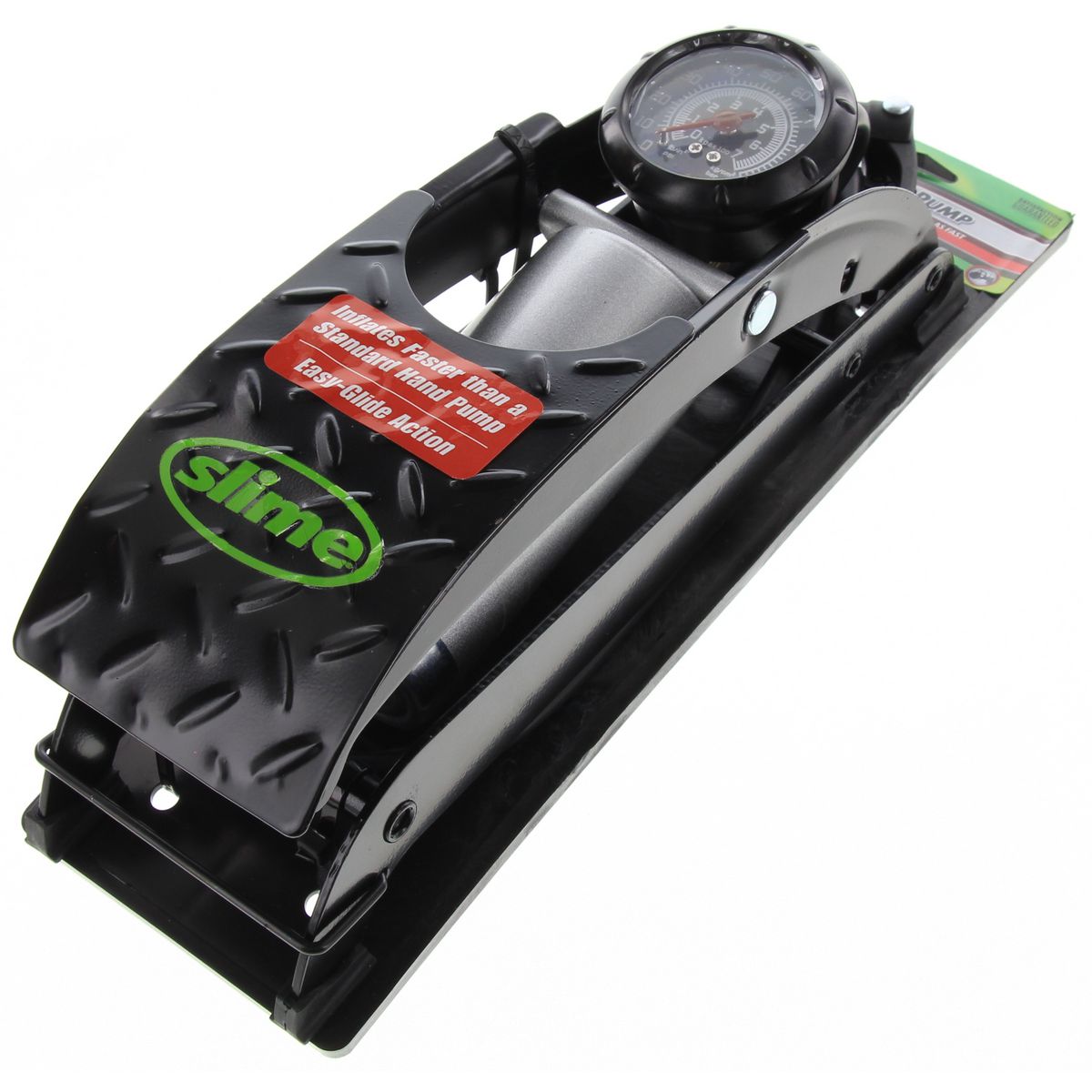 Slime Heavy Duty Foot Pump Single Piston 2063