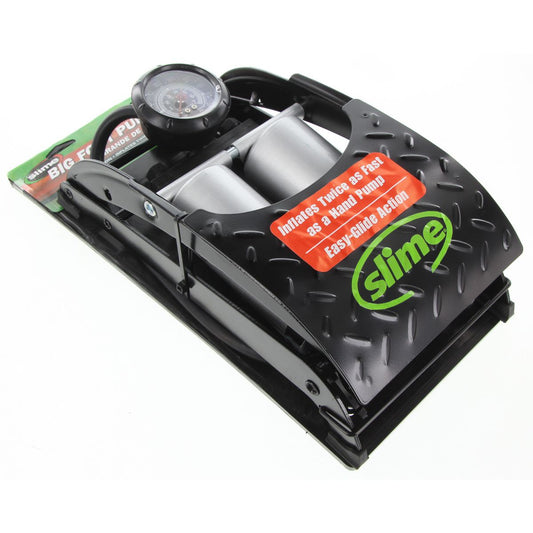 Slime Heavy Duty Foot Pump Dual Piston 2064