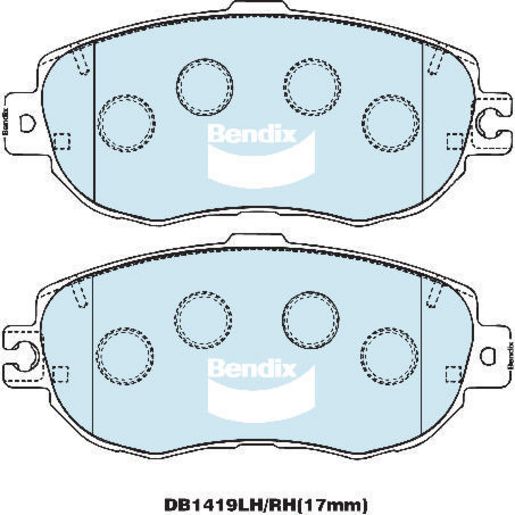 Bendix Heavy Duty Brake Pad Set Front DB1419 HD