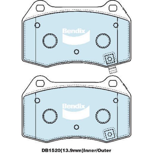 Bendix Street Road Track Brake Pad Set Front DB1520 SRT