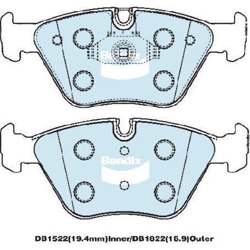 Bendix General CT Brake Pad Set Front DB1522 GCT