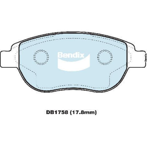 Bendix General CT Brake Pad Set Front DB1758 GCT