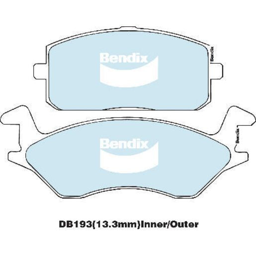 Bendix General CT Brake Pad Set DB193 GCT