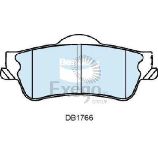 Bendix Street Road Track Brake Pad Set Rear DB1766 SRT
