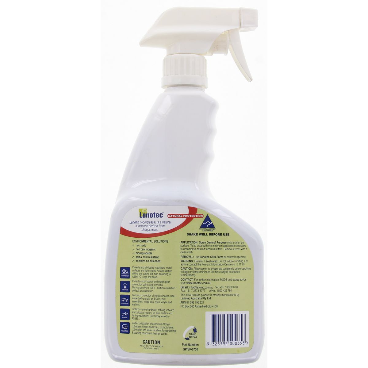 Lanotec General Purpose Liquid Lanolin 750ml