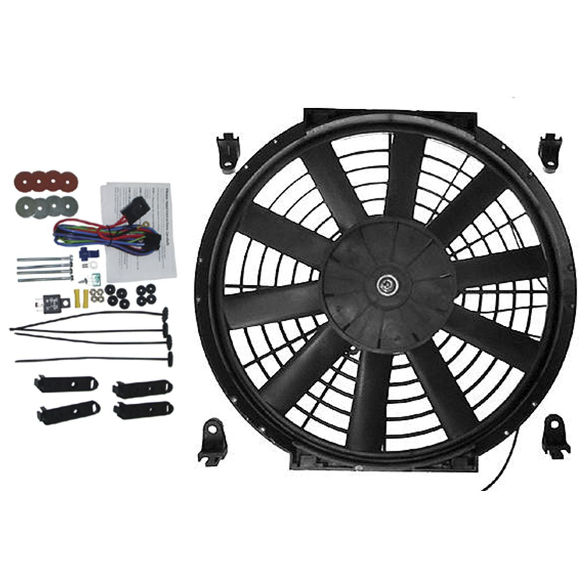 OEX 10"" Electric Fan 12V (Push Type) Reversible EFX1012K