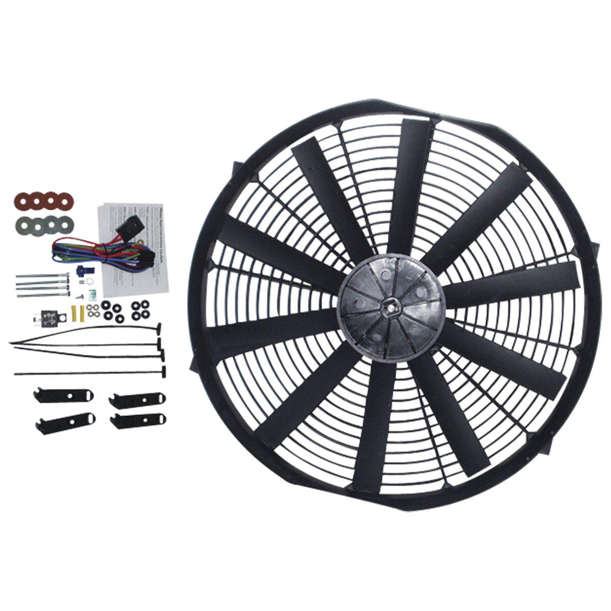 OEX 16"" Electric Fan 12V (Push Type) Reversible EFX1612K
