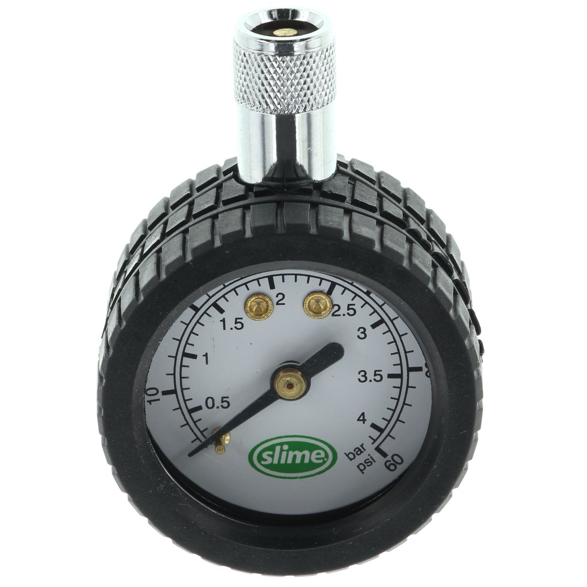 Slime Rubber Magnetic Dial Tyre Pressure Gauge 0-60 PSI 20055