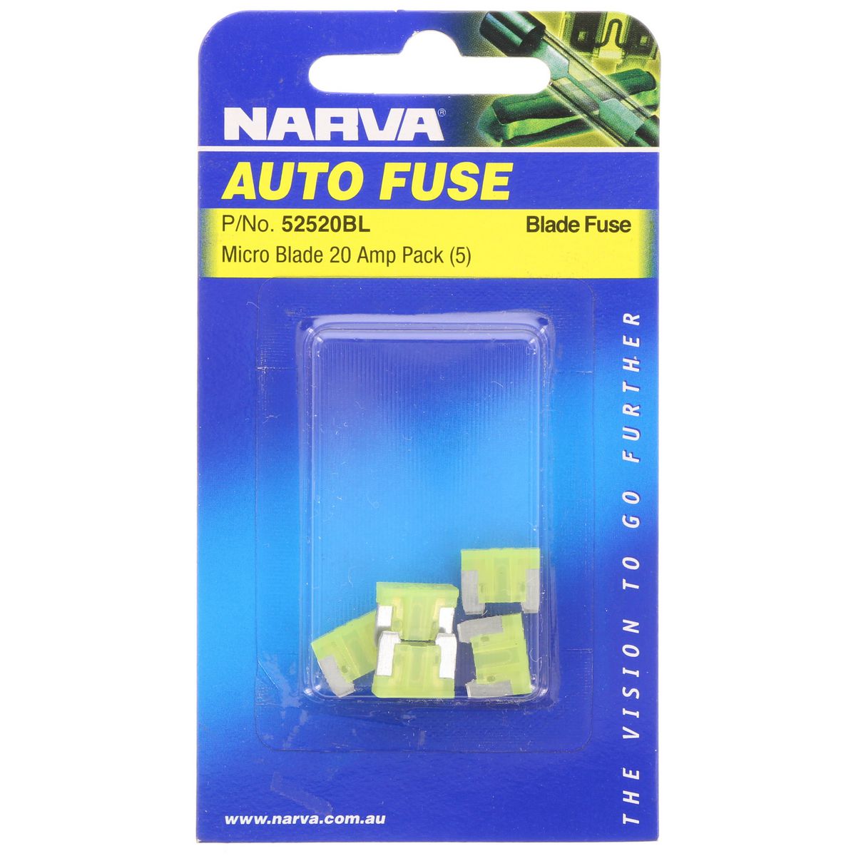 Narva Micro Blade Fuse 20A (5Pk) 52520BL