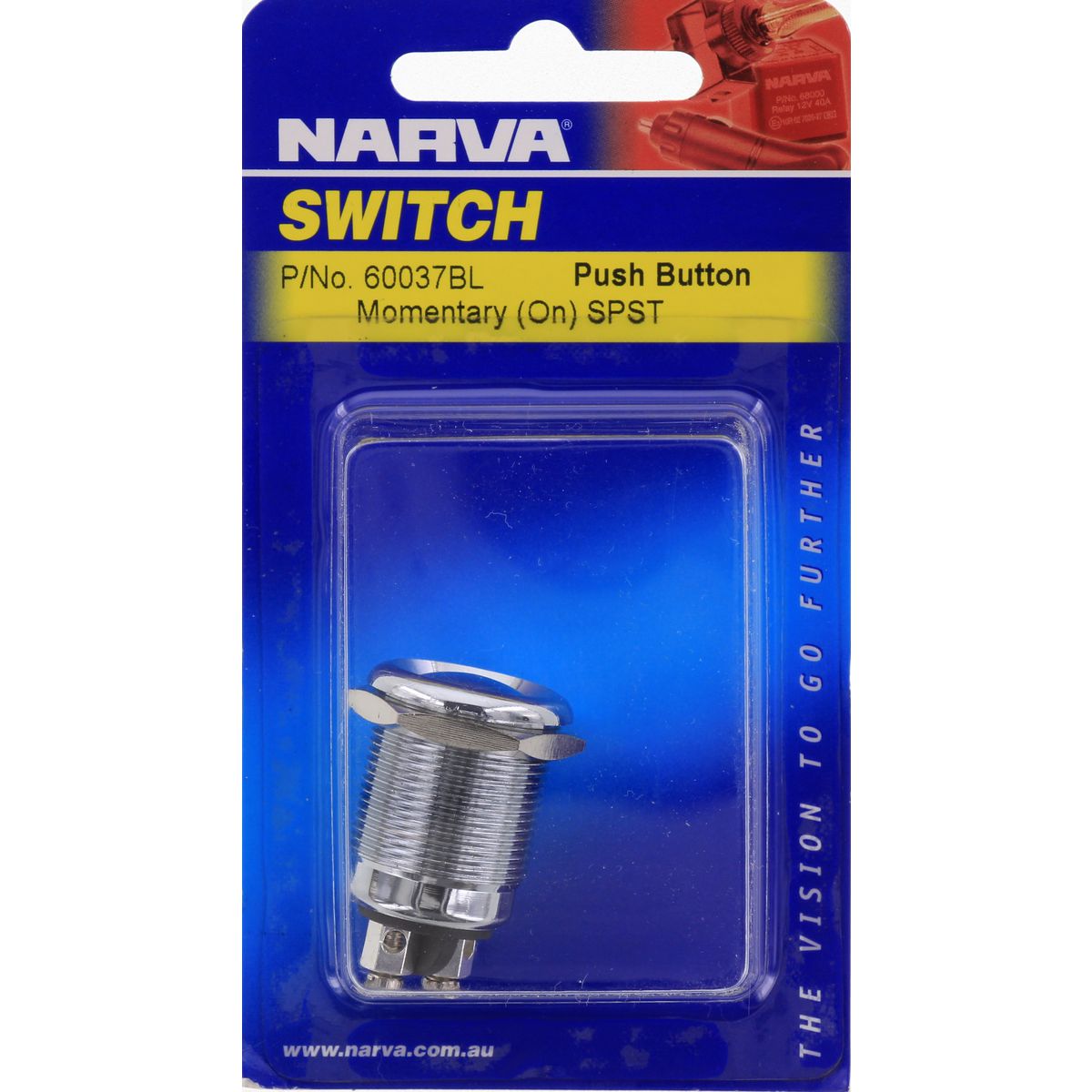 Narva Switch On Off Momentary Metal 60037BL