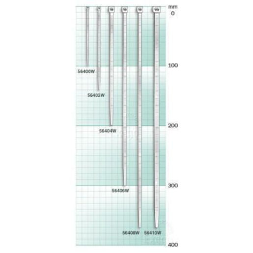 Narva Cable Tie White 4.8x370mm (100Pk) 56408W