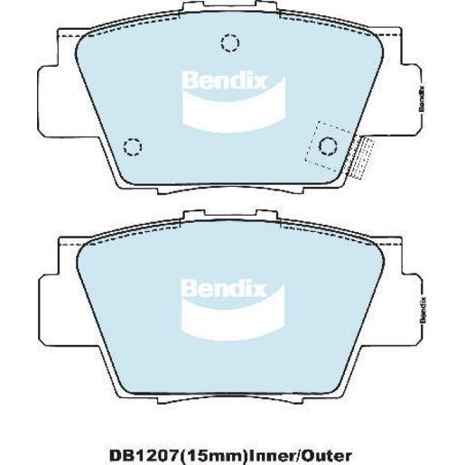 Bendix General CT Brake Pad Set Rear DB1207 GCT