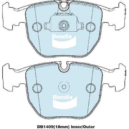 Bendix Ultimate Brake Pad Set Front DB1409 ULT
