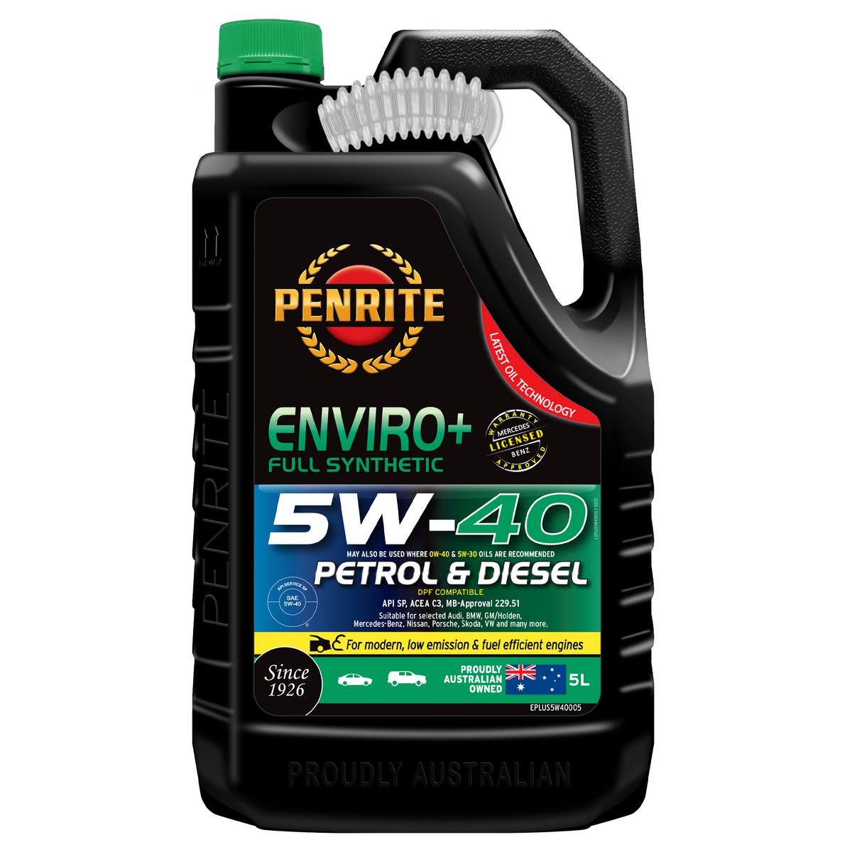 Penrite Enviro+ 5W-40 Engine Oil 5L