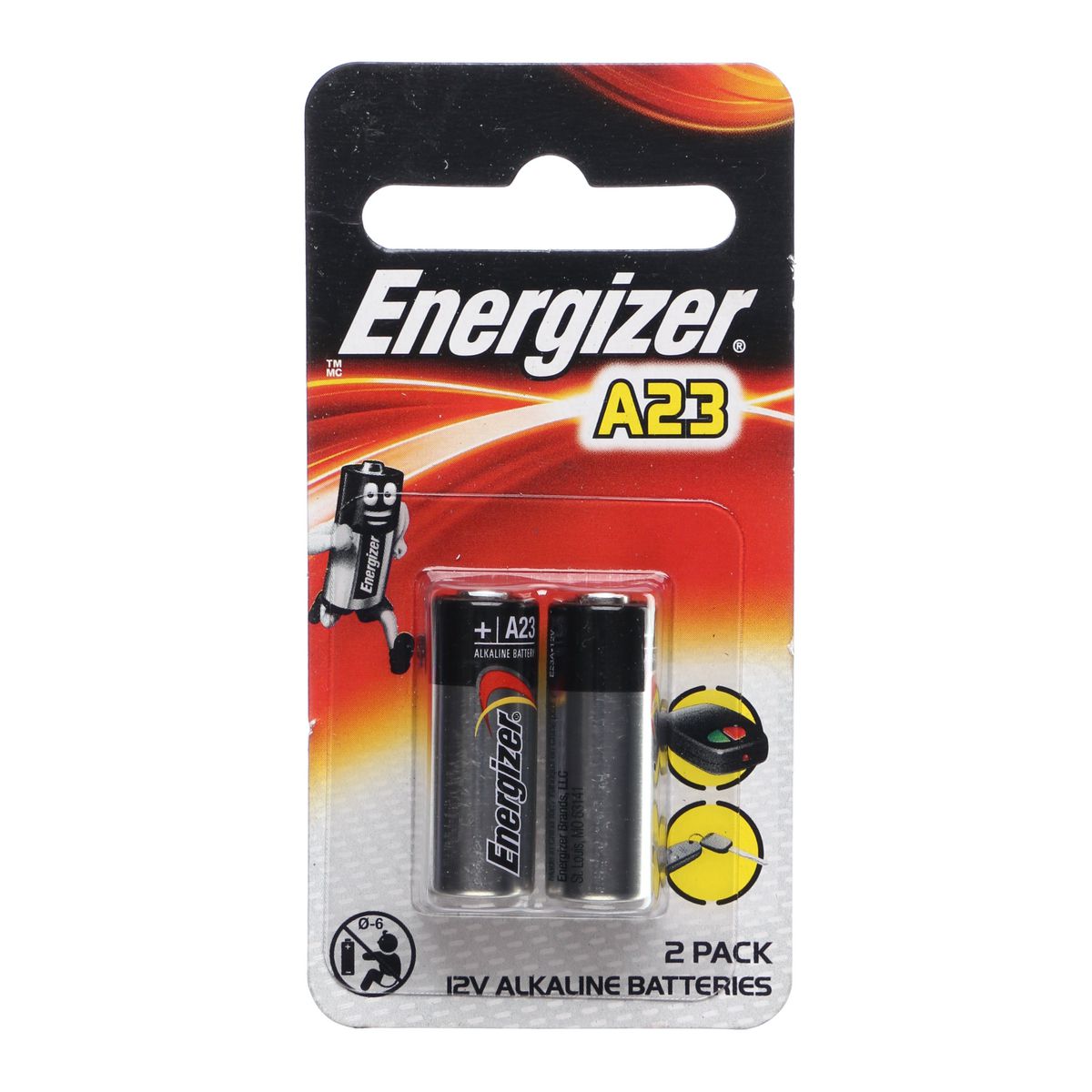 Energizer Alkaline Batteries A23 12V 2 Pack A23BP2