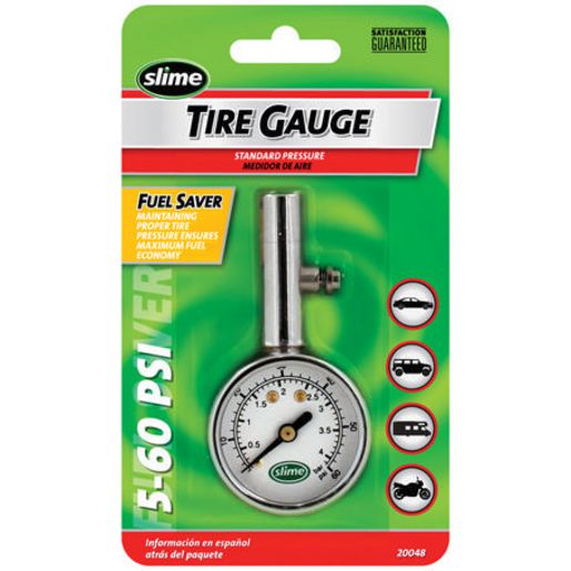 Slime Mini Tyre Pressure Gauge 5-60 PSI 20048