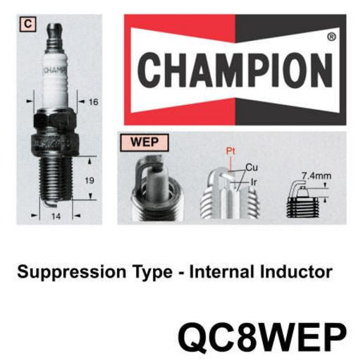 Champion Spark Plug QC8WEP