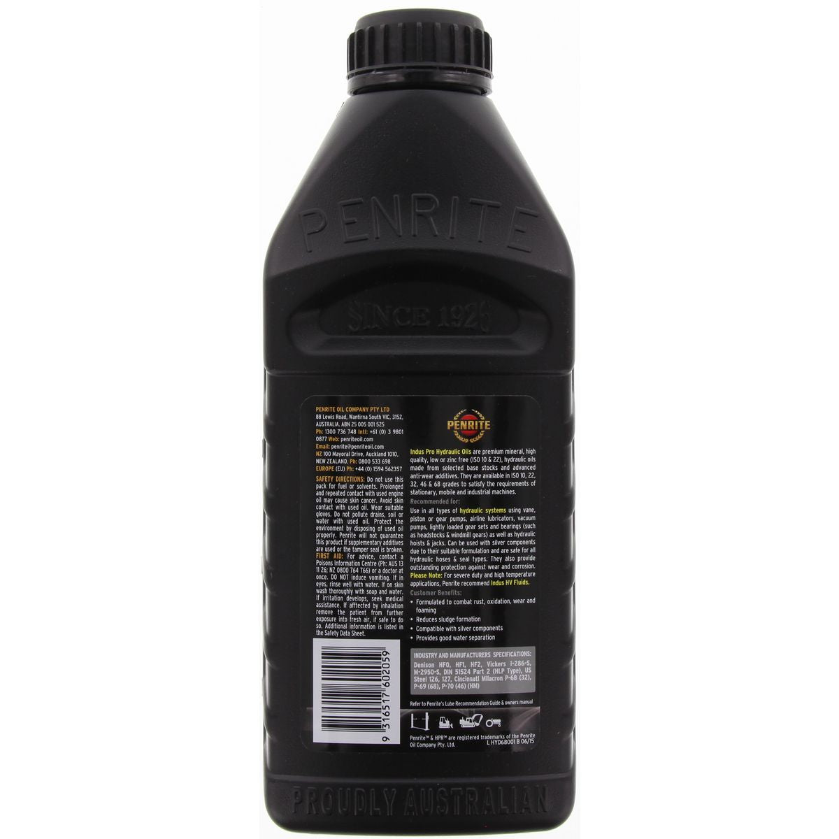 Penrite Indus Pro Hydraulic 68 1L