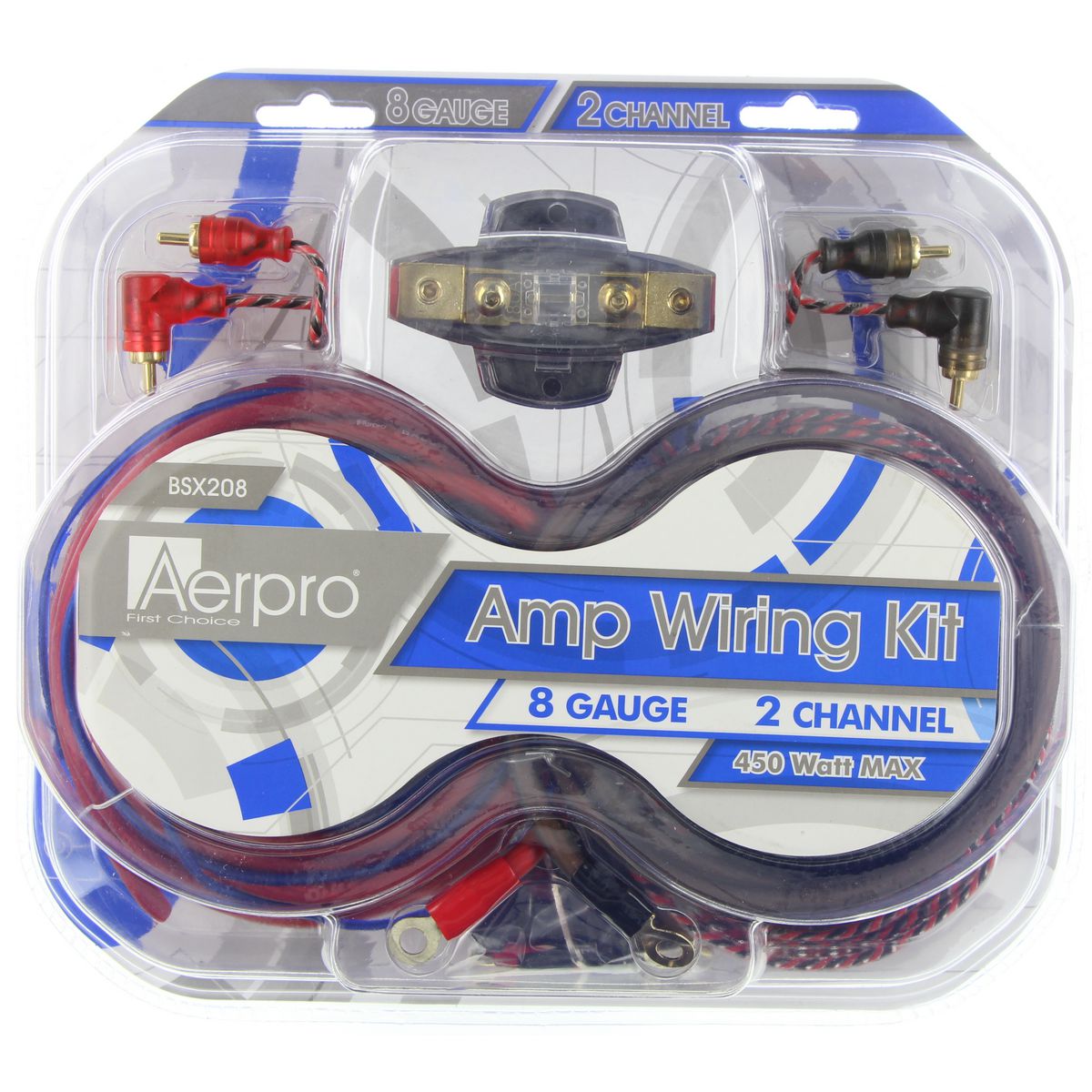 Aerpro Bassix 8GA 2 Channel Amp Install Kit