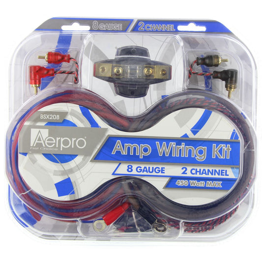 Aerpro Bassix 8GA 2 Channel Amp Install Kit