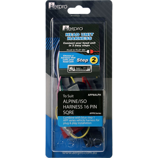 Aerpro Harness Alpine To ISO 16 Pin APP8ALPH