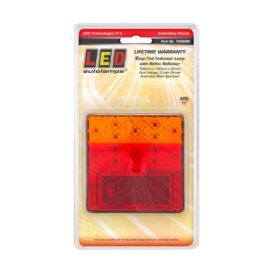 LED Autolamps Stop/Tail/Indicator Light LED 12/24V 100ARM