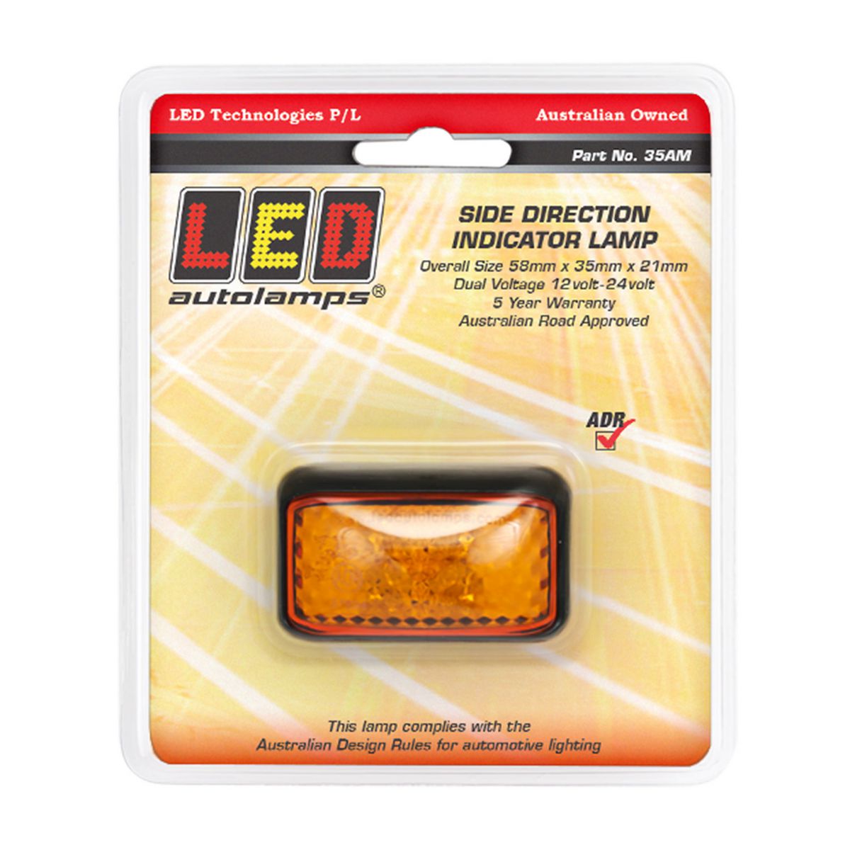 LED Autolamps Side Indicator Light LED 12/24V 35AM