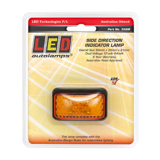 LED Autolamps Side Indicator Light LED 12/24V 35AM