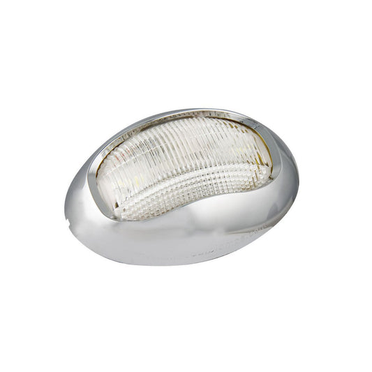 LED Autolamps Masthead Navigation Lamp with Chrome Bracket White 76 x 52mm 52CW