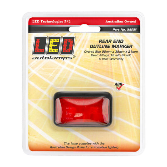 LED Autolamps Rear Marker Light Red LED 9/33V 58RM