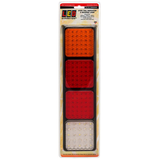 LED Autolamps Stop/Tail/Indicator/Reverse LED Light 12/24V 40cm Cable Blister Pack 80BARRWM