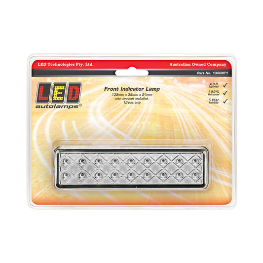 LED Autolamps Front Direction Indicator Lamp with with Black Base 12V 135CAT1
