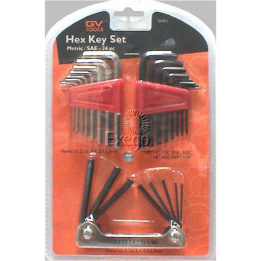 GV Tools Hex Key Set 24 Piece GV011