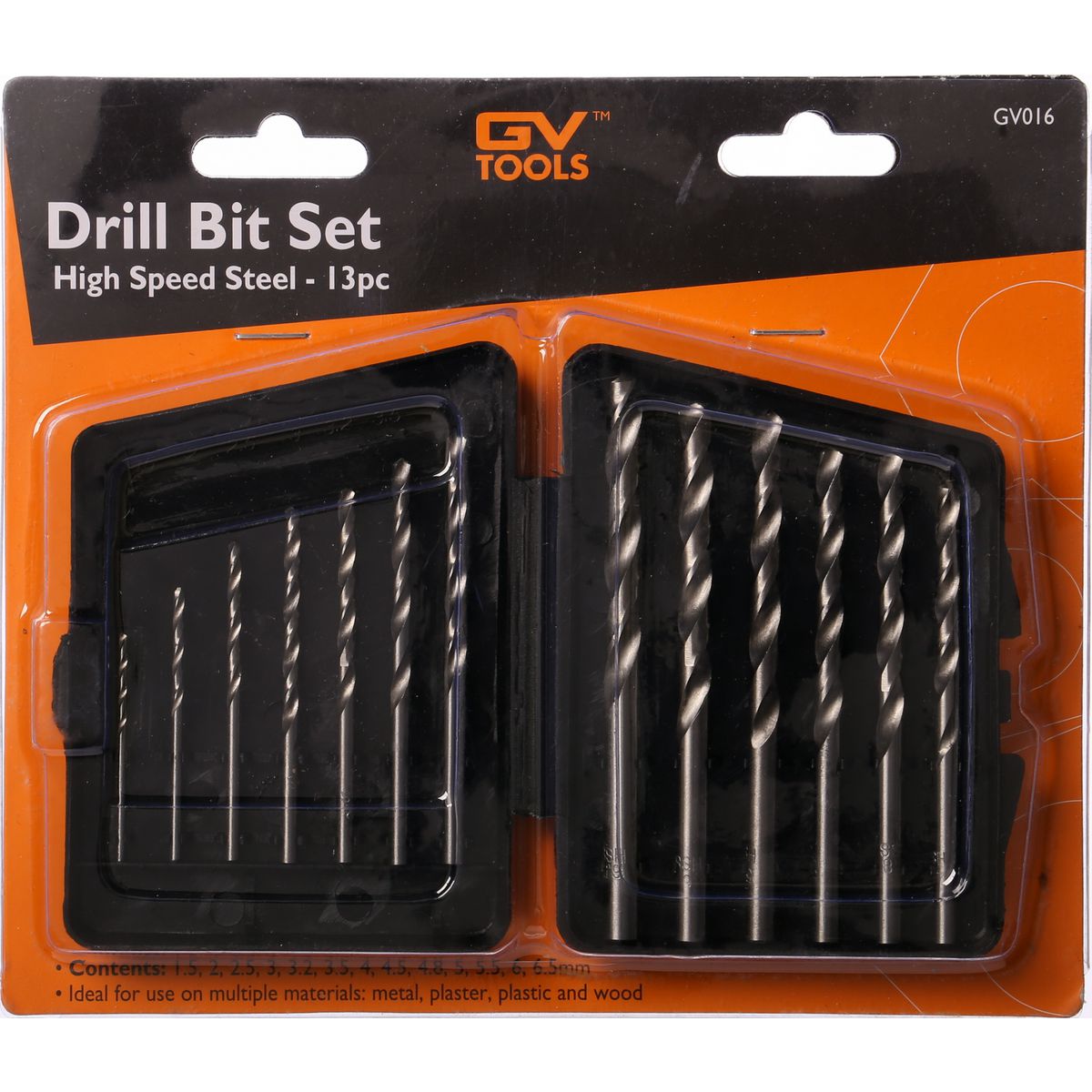 GV Tools Drill Bit Set 13 Piece Metric GV016