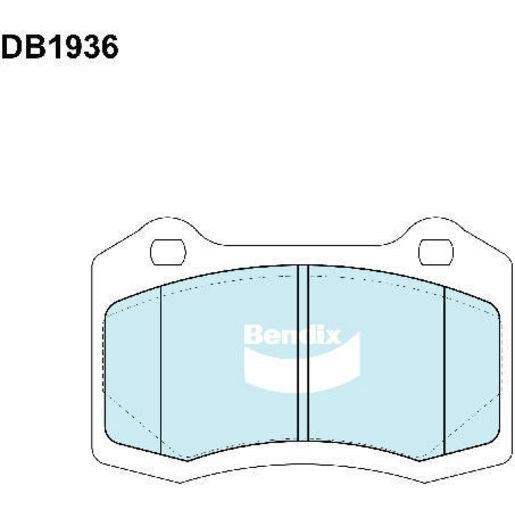 Bendix Street Road Track Brake Pad Set Rear DB1936 SRT