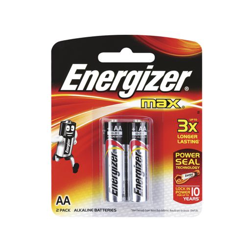 Energizer Max AA Batteries 2 Pack E91BP2T