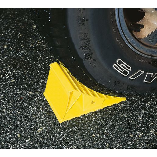 Camco Wheel Chock W/Rope Large For Up to 26in. Dia Tires 44472