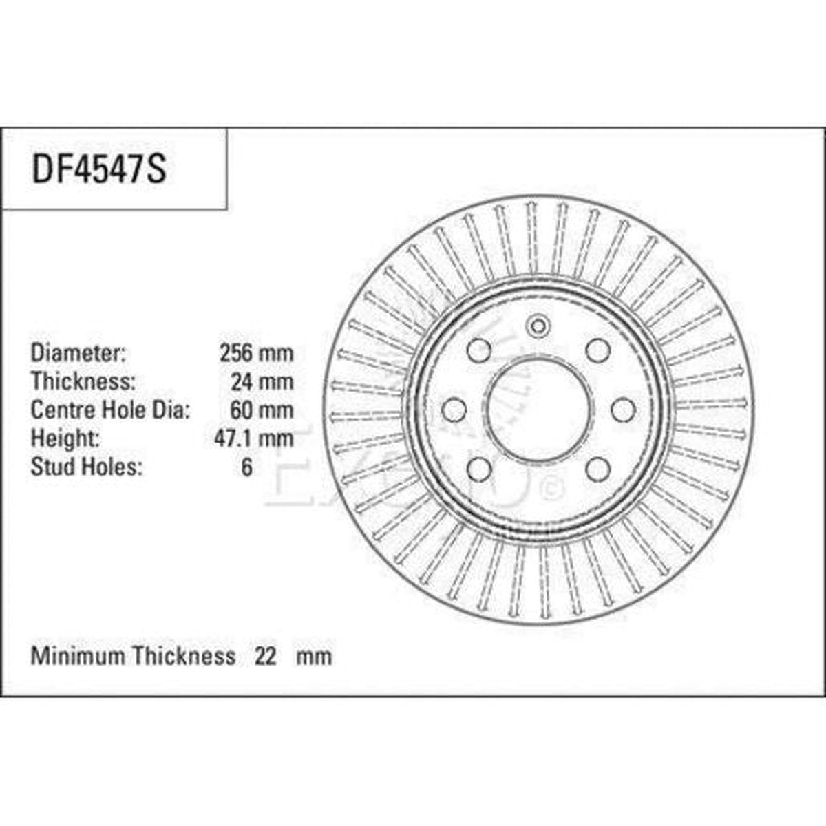 TRW Brake Rotor Single Front DF4547S