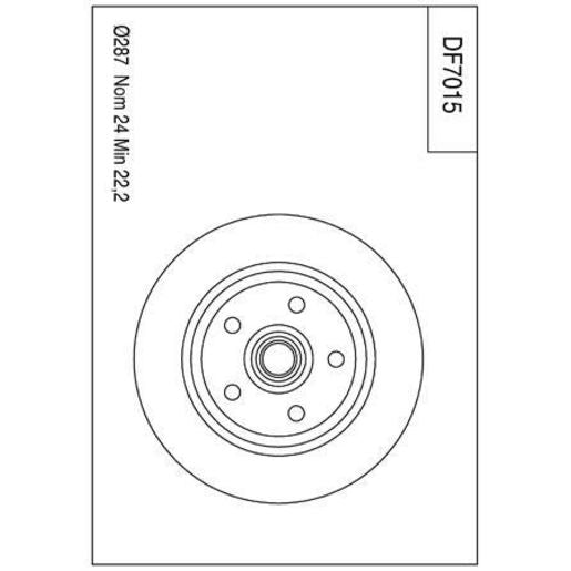 TRW Brake Rotor Front DF7015S