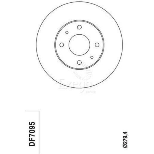 TRW Brake Rotor 280mm Front DF7095S