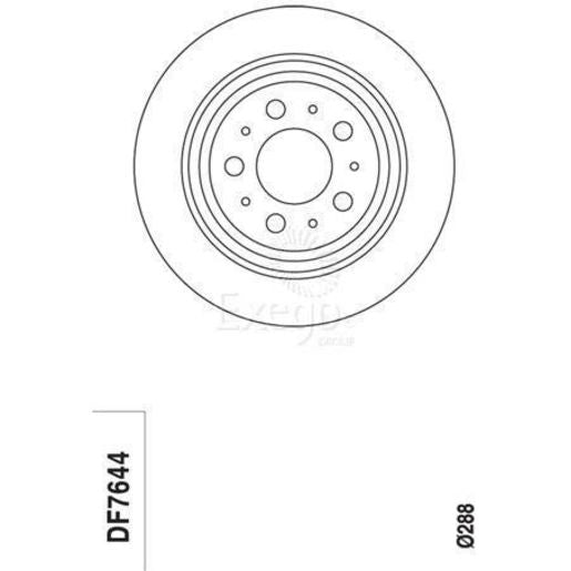 TRW Brake Rotor Single 288mm Rear DF7644S