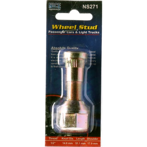 NICE Wheel Stud & Nut 1/2"" 51.1mm NS271